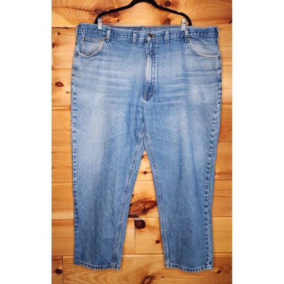 Carhartt Jeans Mens 50x30 Relaxed Fit Thick Denim Workwear - Picture 1 of 14